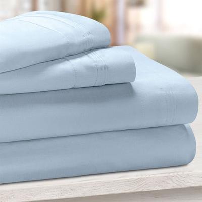 Home City, Inc. Majestic Sheet Set, Queen, Light Blue