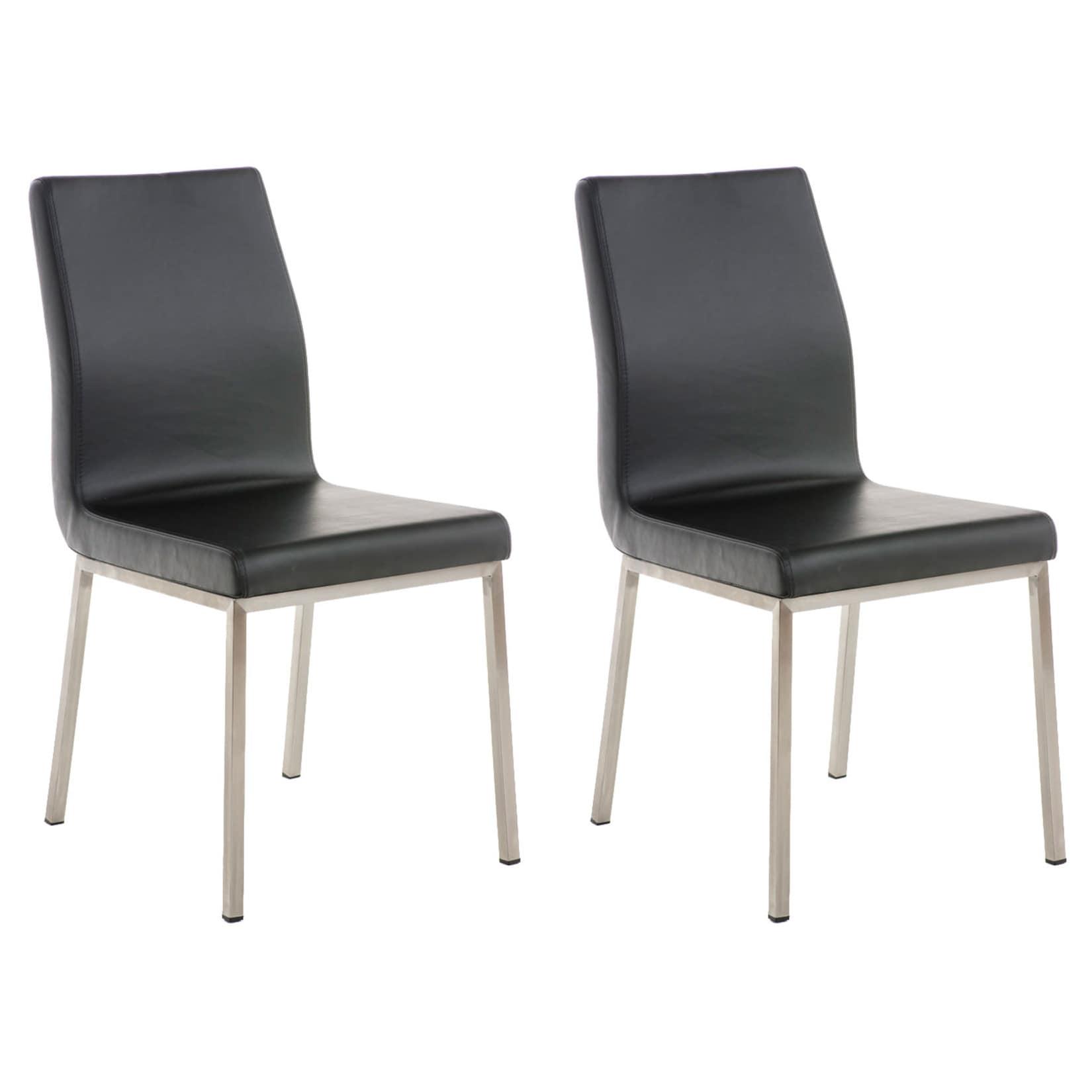 CLP 2er Set Esszimmerstühle Colmar - Farbe: schwarz