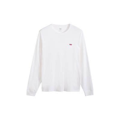 Sweatshirt LEVI'S "Sweatshirt LS Original Housemark Tee 1er Pack", Herren, Gr. L, weiß, Obermaterial: 100% Baumwolle CO., Sweatshirts Sweatshirt