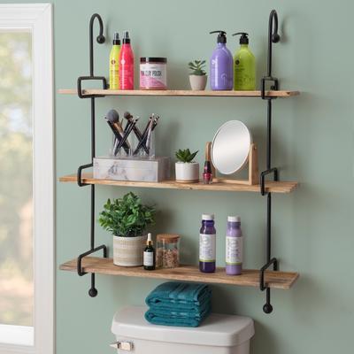Linon Home Decor Linon Willard Industrial 3-Tier Metal Shelves