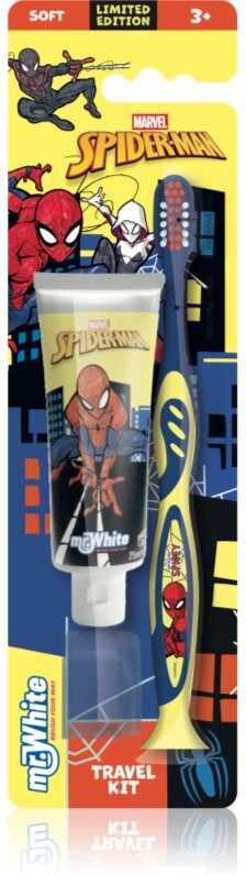 Marvel Spiderman Travel Kit Ensemble de soins dentaires pour enfant