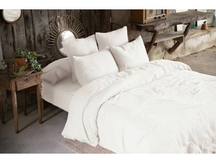 Housse de couette gaze de coton uni