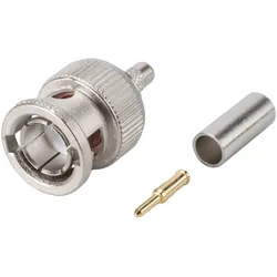 Telegärtner BNC Crimp-Kabelstecker, gerade, nickelfarben