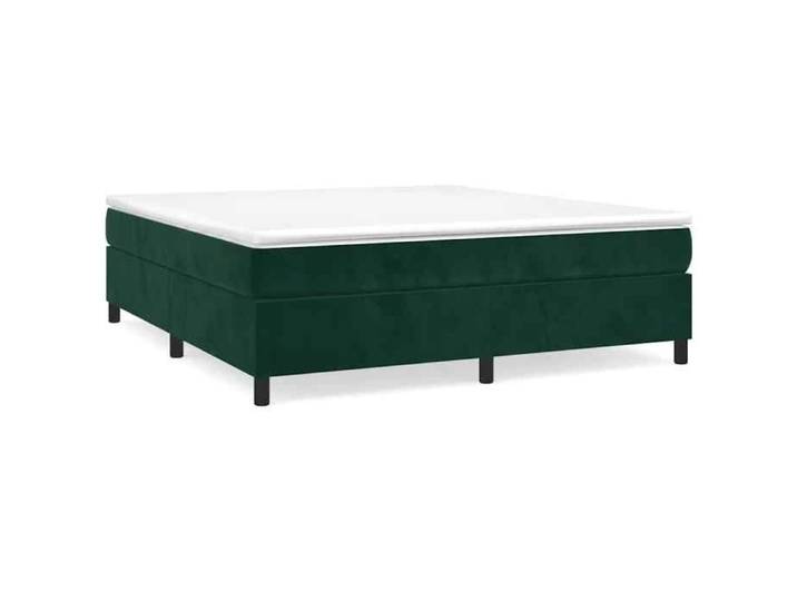 Mode Meuble de chambre - vidaxl - Cadre de lit à ressorts vert foncé 180x200 cm velours - pour maison N1B13419