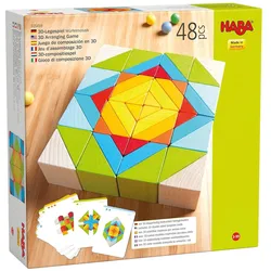 Haba 3D-Legespiel Würfelmosaik (Deutsch, Englisch, Französisch, Italienisch)