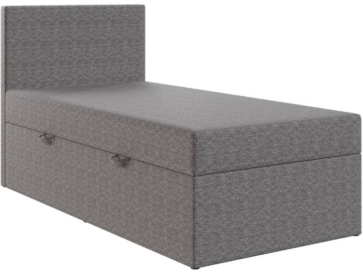 Einzelbett FORTE LUNO inkl. Bettkasten, Breite: 100cm , grau (anthrazit), B:101cm H:59,5cm L:210cm, Betten, Einzelbett
