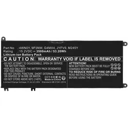 CoreParts Battery for DELL Computer (3685 mAh), Notebook Akku, Schwarz