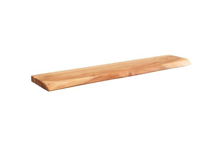 Wohnling Wandregal 115 cm Akazie Massivholz Baumkante, Schweberegal