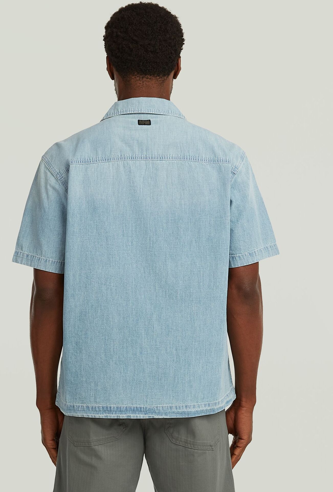 Langarmshirt G-STAR "Bowling 2‑Pocket Lightweight Regular Hemd", Herren, Gr. XS, blau (vintage mirage), Denim/Jeans, Obermaterial: 100% Baumwolle, Shirts Langarmshirt