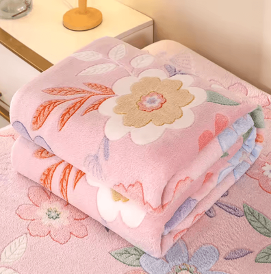 Inspire Curations Floral Fleece Travel And Pet Blanket youxiang 70x100cm 1pc