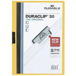 DURABLE Duraclip Klemmmappe 30 Blatt DIN A4 Gelb