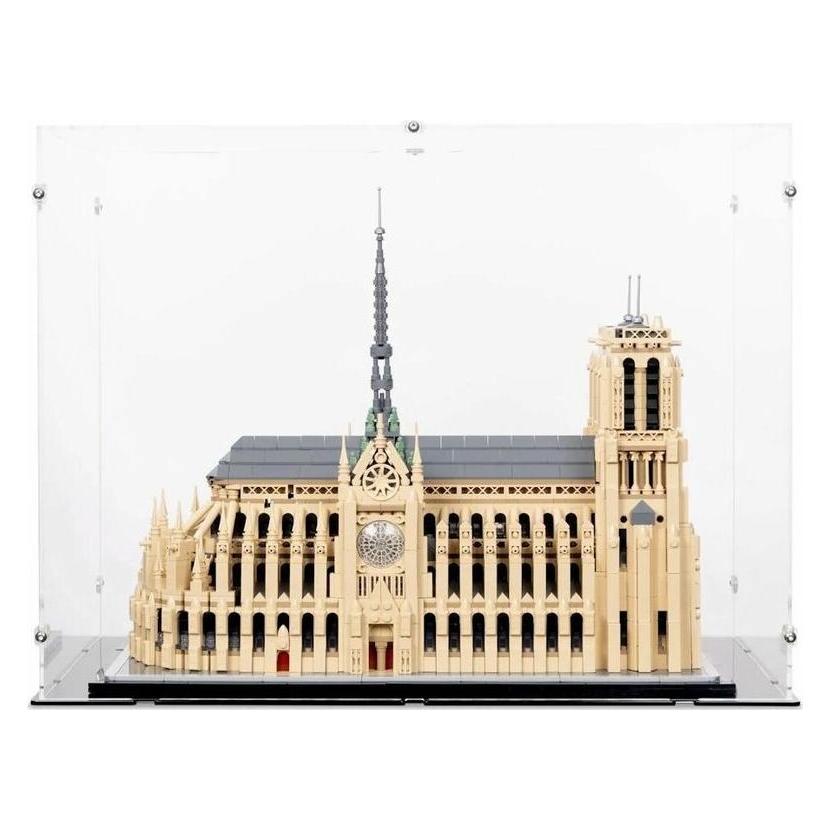 iDisplayit Acryl-Display für LEGO 21061 Notre-Dame de Paris (Mit schwarzem Boden) (120136)