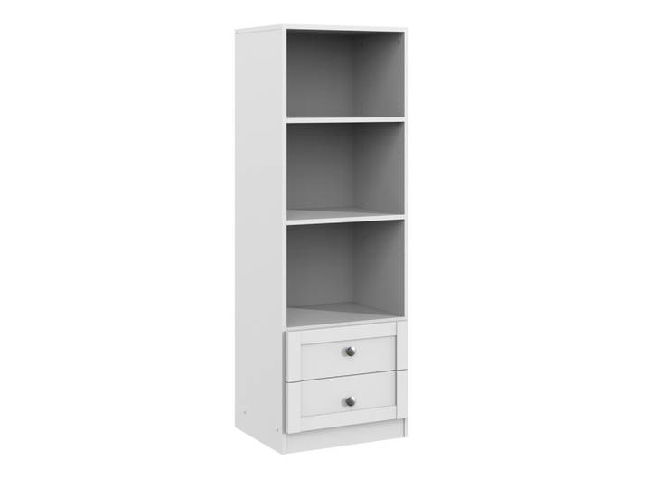 STANDREGAL mit Schubladen B46/H135/T40 cm, passend zum Babyzimmer Landhausstil Weiß (22800-22804) / 22800-04