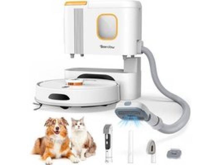 Robot nettoyeur sol laveur 3 en 1 Aspire Lave Balaye 6000PA 5000mAh 240Min Contrôle intelligent -Économie dénergi ASPIRATEUR ROBOT