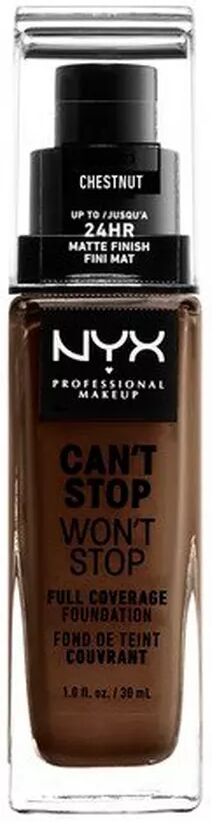 NYX-PROFESSIONAL-MAKEUP - Full Coverage Foundation - Can't Stop Won't Stop, One Size, Chestnut