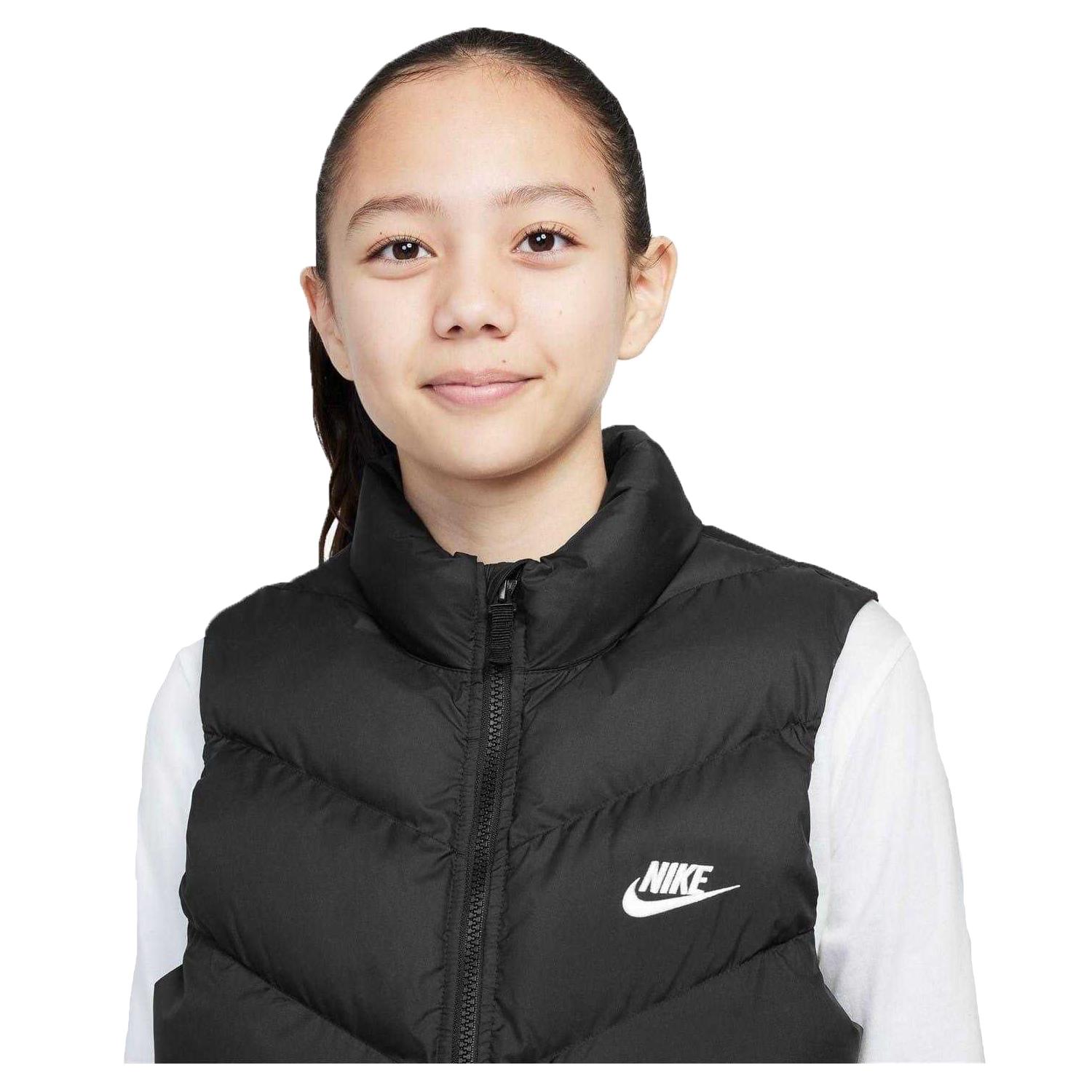 Nike - Steppjacke für Kinder, Ärmellos (Schwarz)
