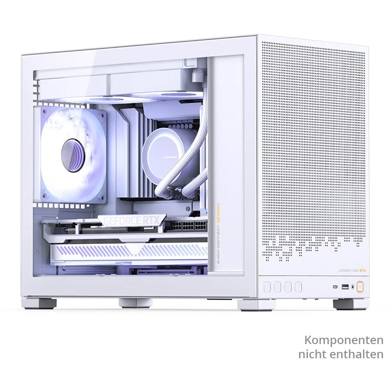 Jonsbo D32 STD White PC-Gehäuse, Mini-Gehäuse, mATX, Tempered Glass - weiß