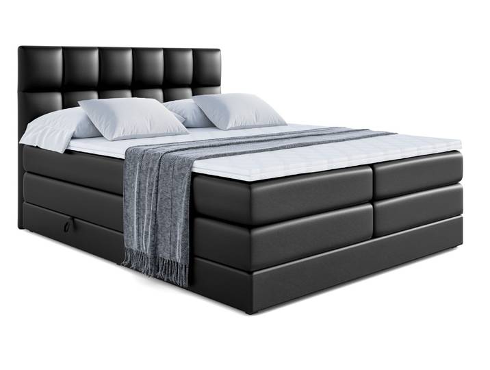 Boxspringbett RICAR KING 160x200 cm Schwarz - Soft 11