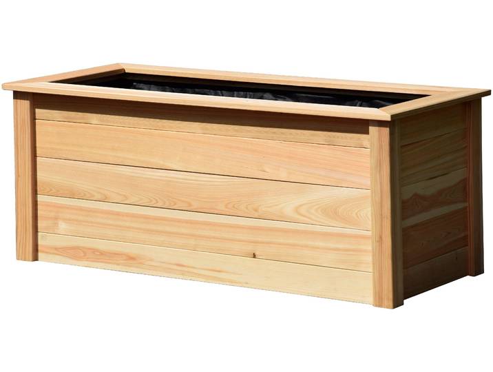 Hochbeet DOBAR, beige (natur), B:60cm H:65cm T:150cm, Holzwerkstoff, Pflanzgefäße, Hochbeet, Größe L, FSC-zertifiziertes Douglasienholz, wetterfest imprägniert