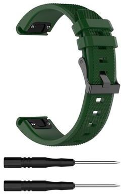 Everyday Crate Garmin Fenix 5 22mm Silicone Watch Band Soft Adjustable Replacement Strap For Garmin Smartwatches army Green