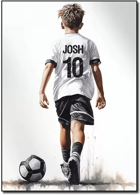 Inspire Curations Personalized Football Player Poster Custom Sports Wall Art For Bedroom & Gifts dd063 01 50x70cm