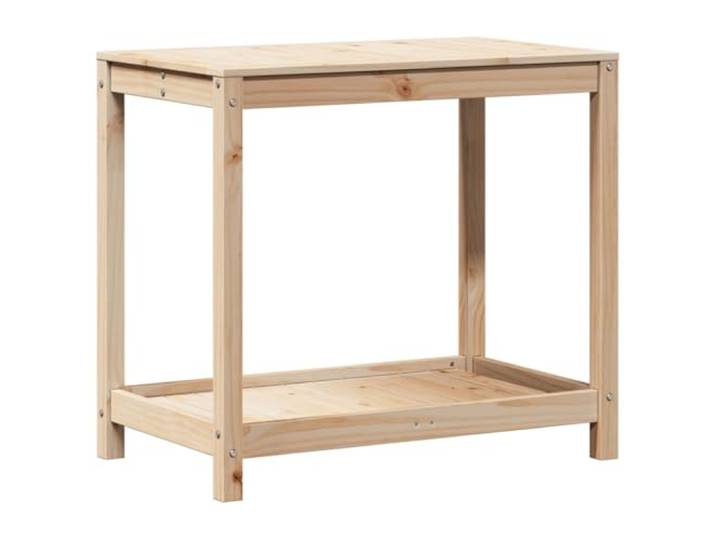 vidaXL Table de rempotage avec étagère 82\,5x50x75cm Bois Massif de pin