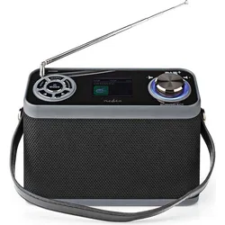 Nedis DAB+ Radio (DAB, DAB+, FM, Bluetooth, WLAN), Radio, Schwarz