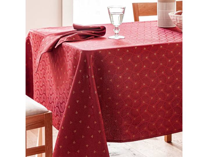 Nappe en polyester rouge bordeaux 150x350cm