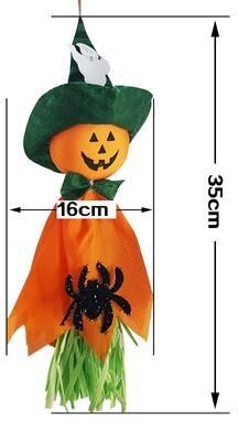 Inspire Essentials Halloween Ghost Hanging Decoration Haunted House Ghost Doll Pendant 1pcs Orange