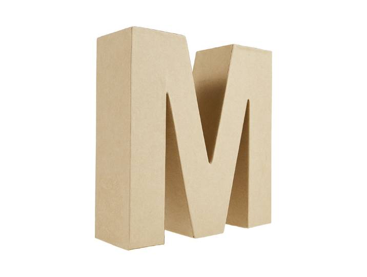 Glorex Karton-Buchstabe M 17.5 × 16 × 5.5 cm