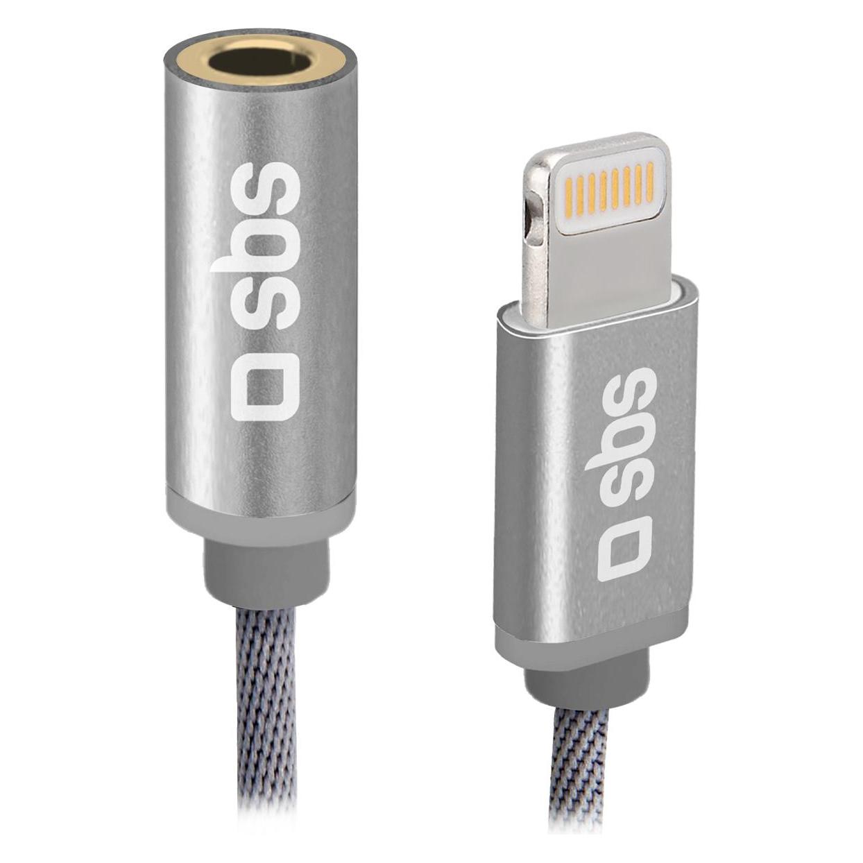SBS TEADAPTJACKMFIW Audio-Kabel 0,15 m 3.5mm Lightning Weiss (0.15 m, AUX Kabel) (TEADAPTJACKMFIW)