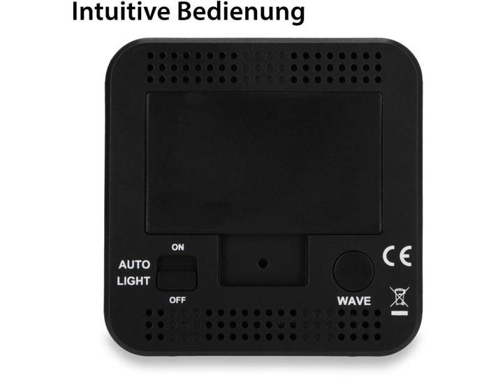 Wecker ADE Schwarz Kunststoff/Bambus B 8.2 cm - Wecker