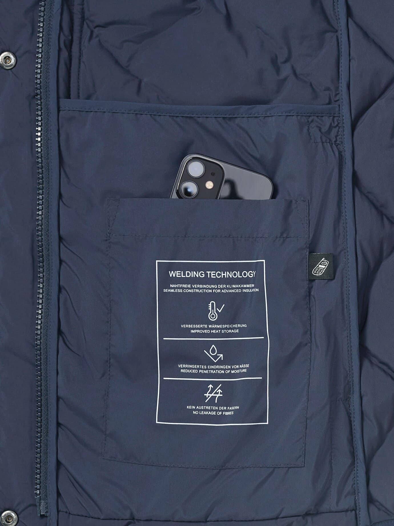 Walbusch Leichte Steppjacke mit Rautenmuster ohne Nähte, normale Größen#Kurzgrößen, Farbe Blau, 22, innovative Klimakammern wind- und wasserabweisend Damen