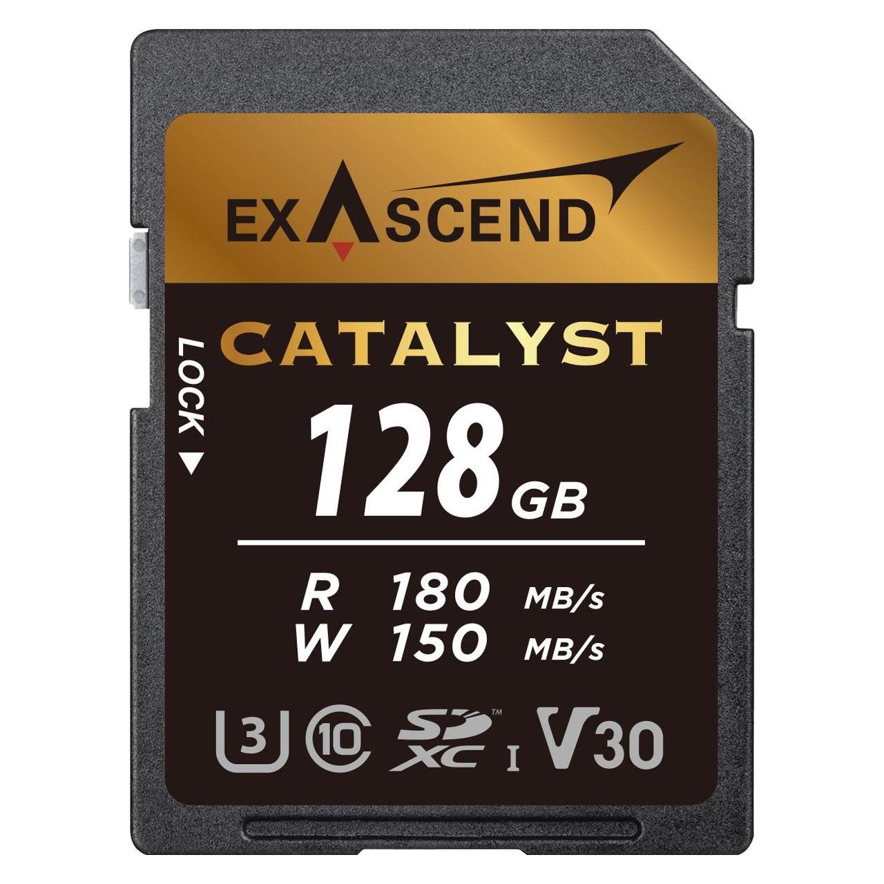 Exascend Catalyst UHS-I SD Card(V30) 128GB (ES117893) (128 GB, SDXC, U3, UHS-I) (EX128GSDU1)