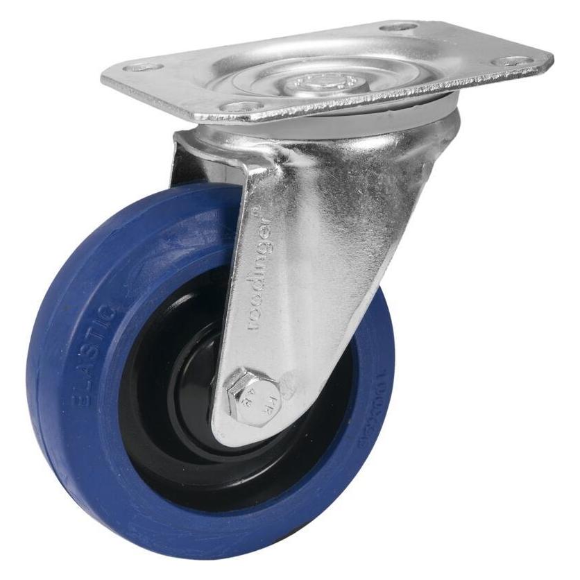 Roadinger Set Lenkrollen 100mm blau 2x RD-100 + 2x RD-100B mit Bremse (20000700)
