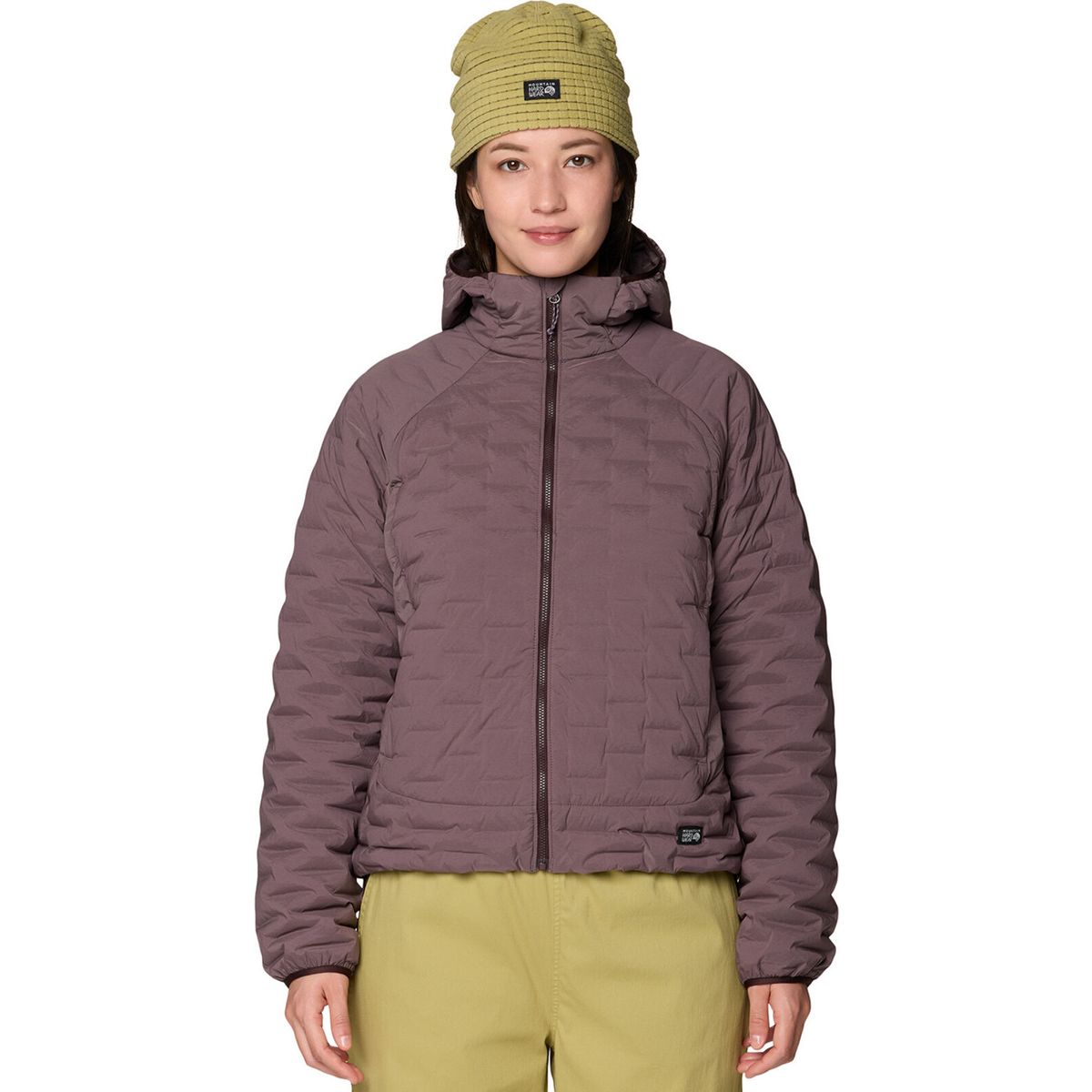 Mountain Hardwear W Stretchdown Light Hooded Jacket purple sage (574) M 216643-574-M