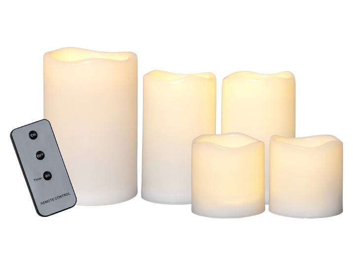 LED Pillar Kerze Paul 5er Pack