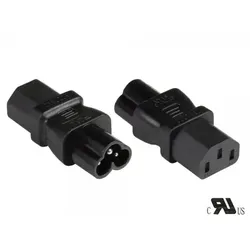 Alcasa PA-0630S Netzstecker-Adapter C6 C13 Schwarz
