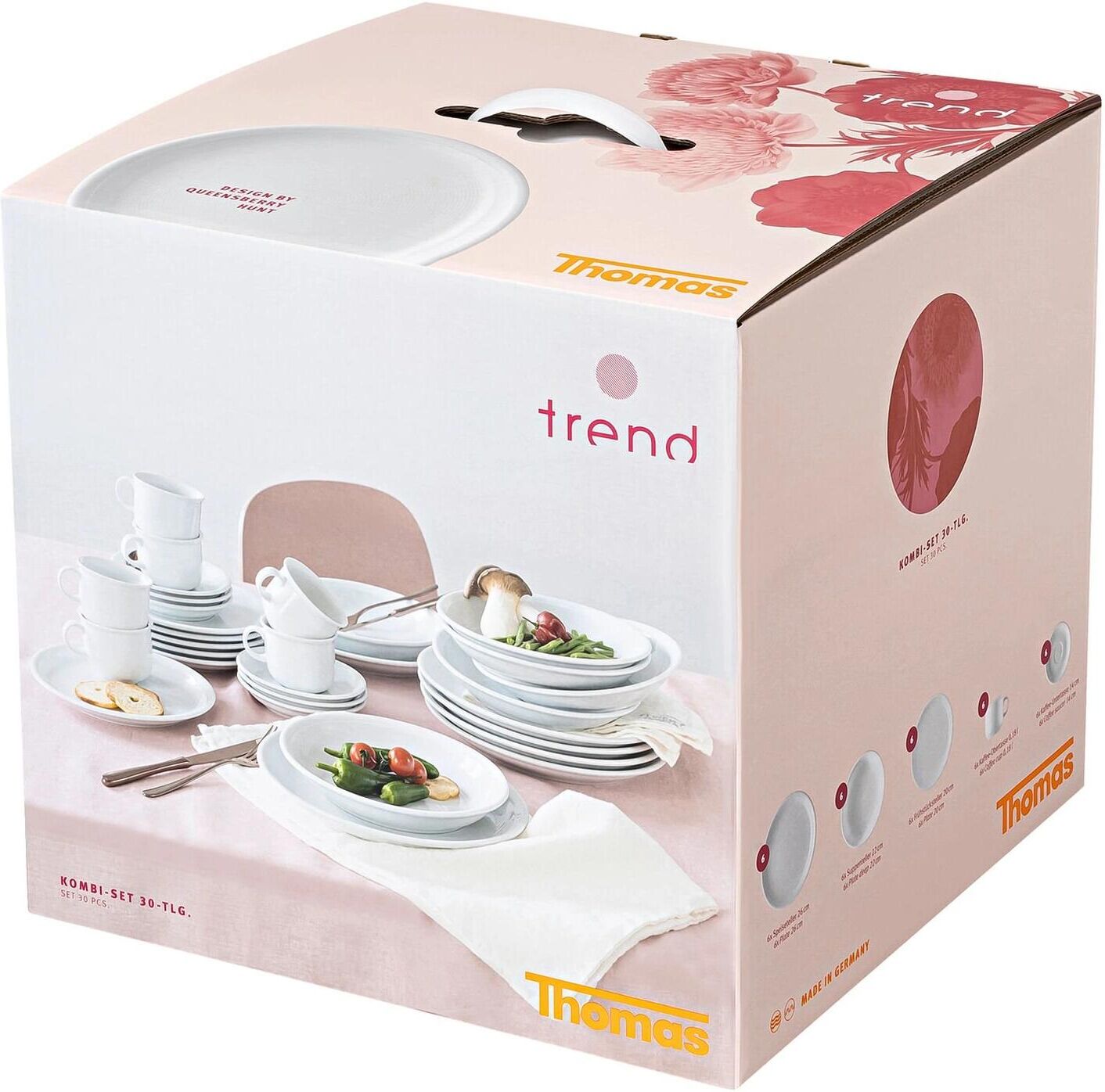 Kombiservice THOMAS PORZELLAN "Trend 30-teilig", weiß, 30 tlg., Porzellan, Geschirr-Sets, Kombiservice weiß 30 tlg.