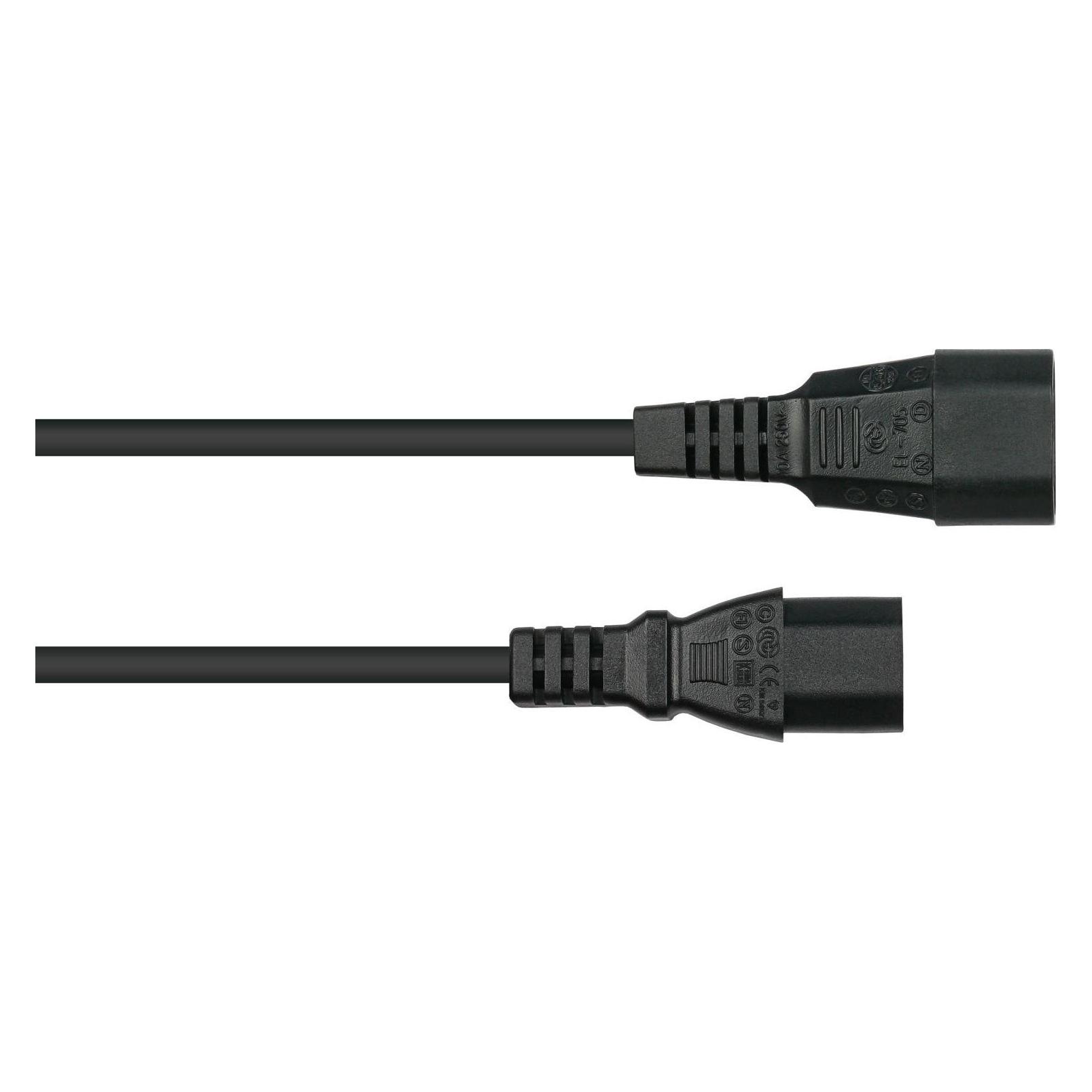 Kabelmeister Kaltgeräteverläng. Stecker C14 / C13 schw. 2m (1.80 m) (SK1430-S020)