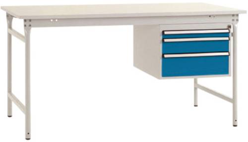 Manuflex BB5261.5007 Komplett-Beistelltisch BASIS stationär mit Melamin-Platte + Gehäuse-Unterbau, BxTxH: 1000 x 800 x 780mm