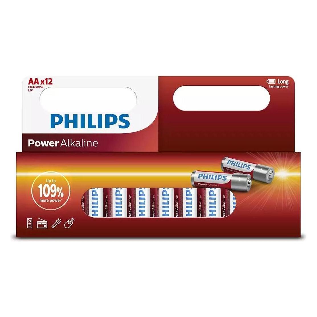 Philips Power Alkaline (12 Stk., AA) (LR6P12W)