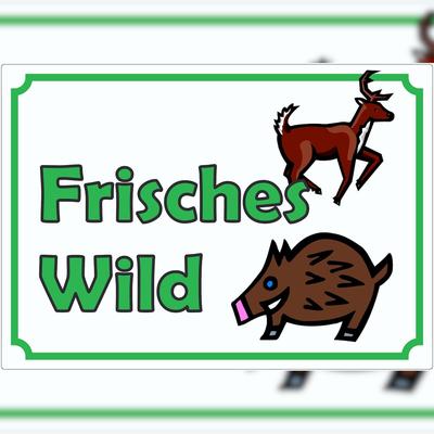 HB-Druck Werbeaufkleber Aufkleber Frisches Wild A0 (841x1189mm)