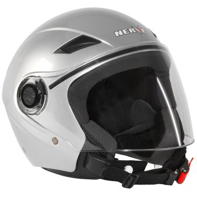 Motorradhelm NERVE "NH1014" Gr. XXL, silber (silberfarben), Helme, XXL Kopfumfang: 63cm - 63cm