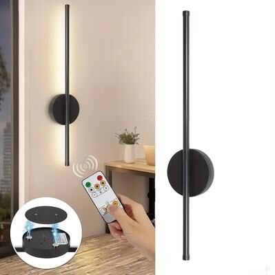 Modern Harvest Tools & Trends Wireless LED Light 5V Wall Sconce, Battery Operated Wall Sconce With Remote Control Wireless LED Light 5V Wall Sconce, Battery Operated Wall Sconce With Remote Control