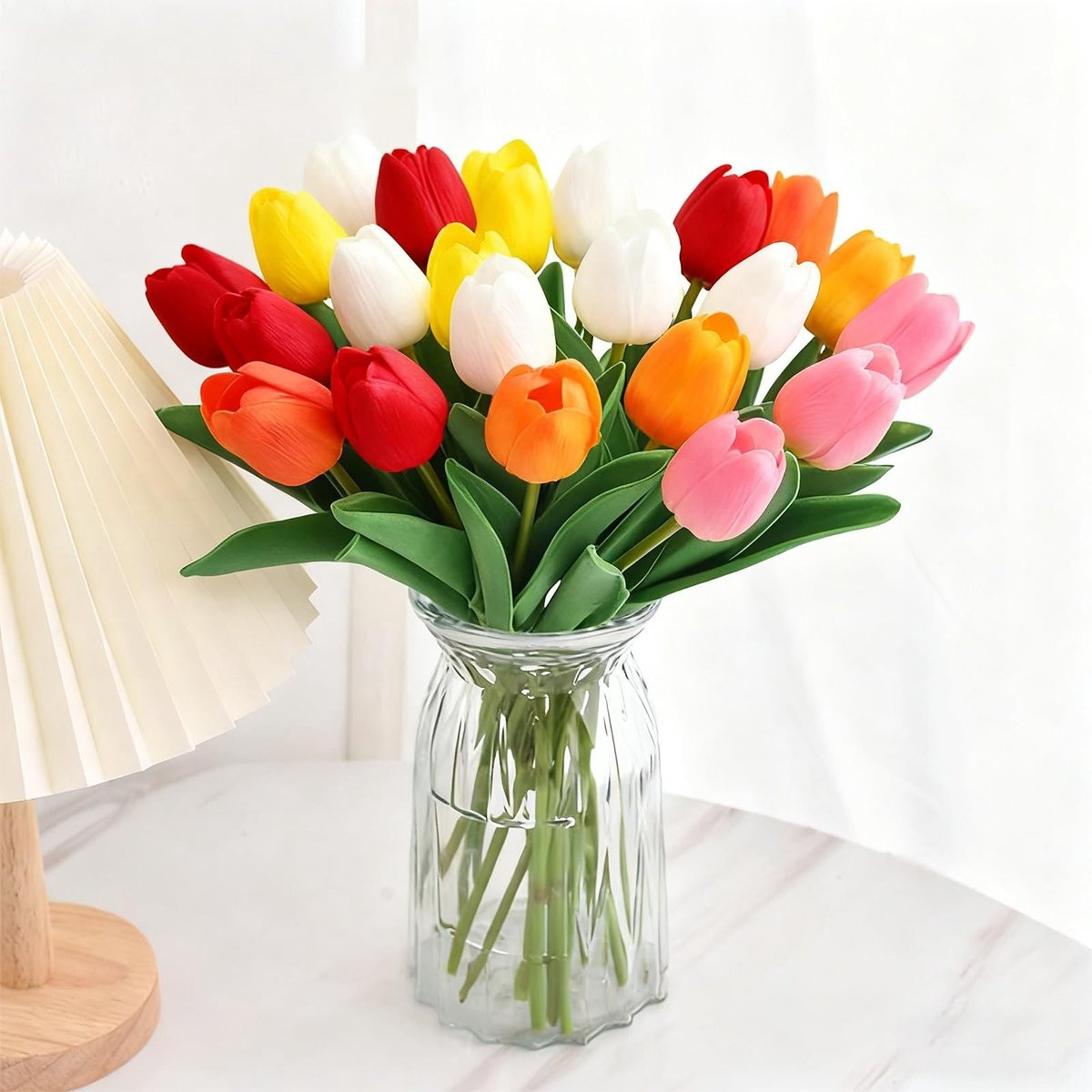 Merkloos Boeket van 20 Kleurrijke Kunsttulpen voor Decoratie