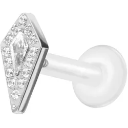 PTFE Labret mit Innengewinde + Titan-Aufsatz KRISTALLSCHILD