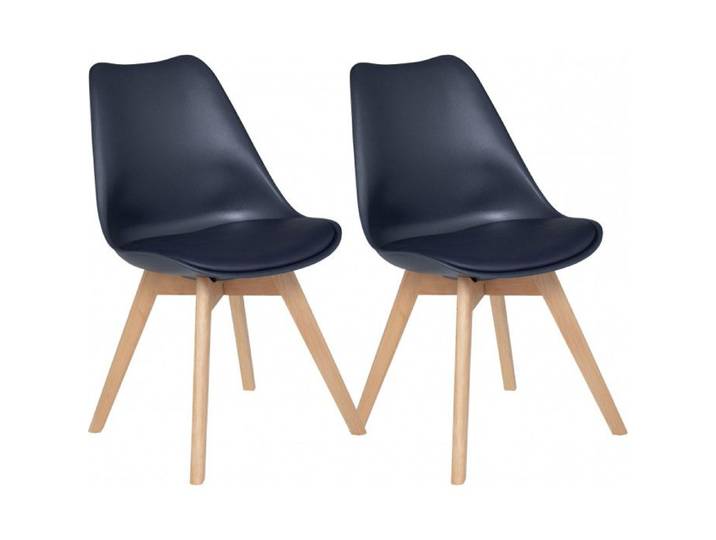 Lot de 2 chaises style scandinave Baya Atmosphera - 48x55x81 - Encre
