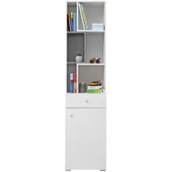 BÜCHERREGAL GALIA 45x40x190 cm, Regal Weiß