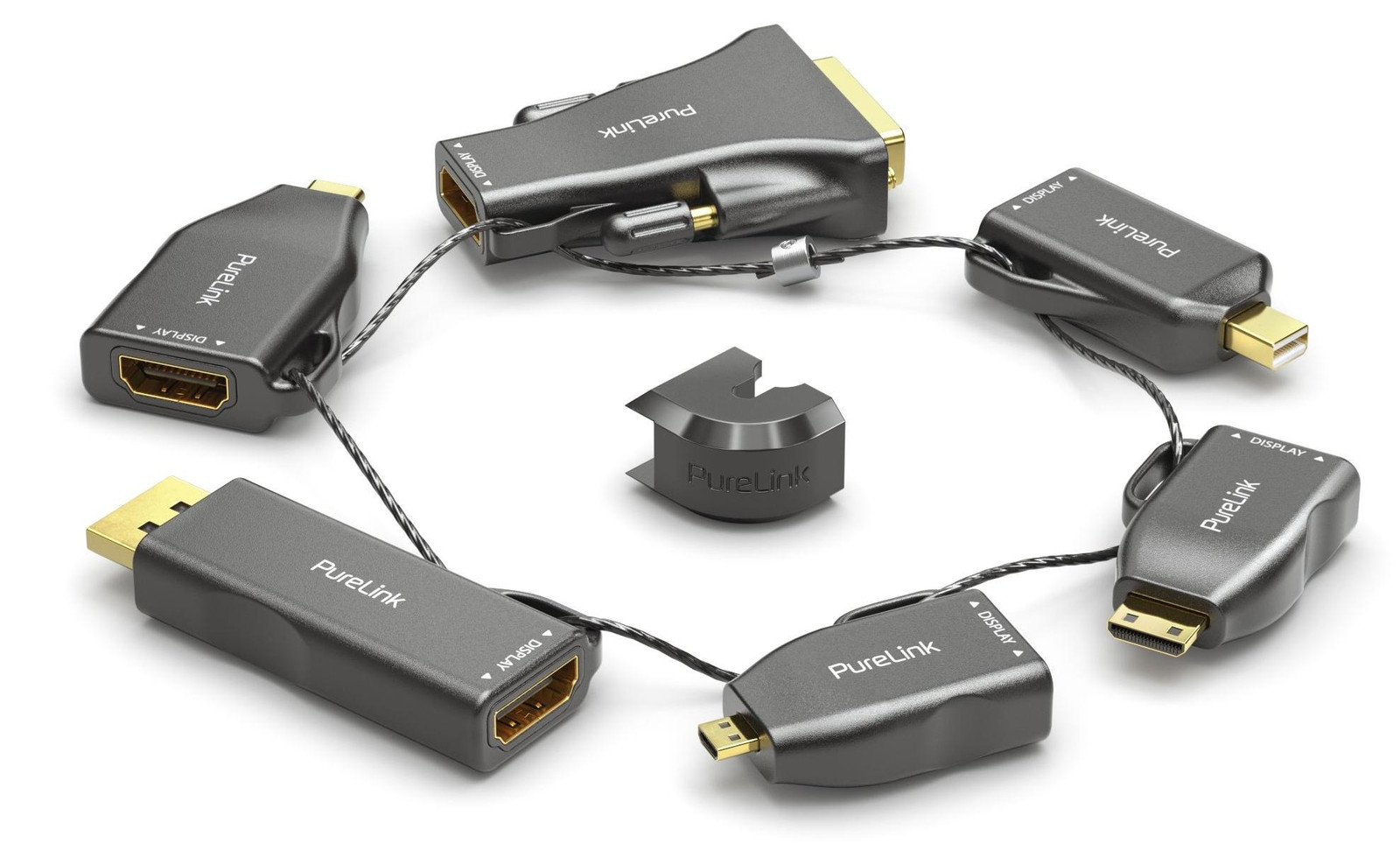 PureLink Adapterring groot model IQ-AR210 geschikt voor miniDP, DP, USB-C, MiniHDMI, MicroHDMI en DVI